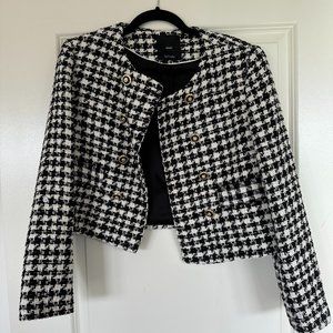 Cropped Tweed Blazer